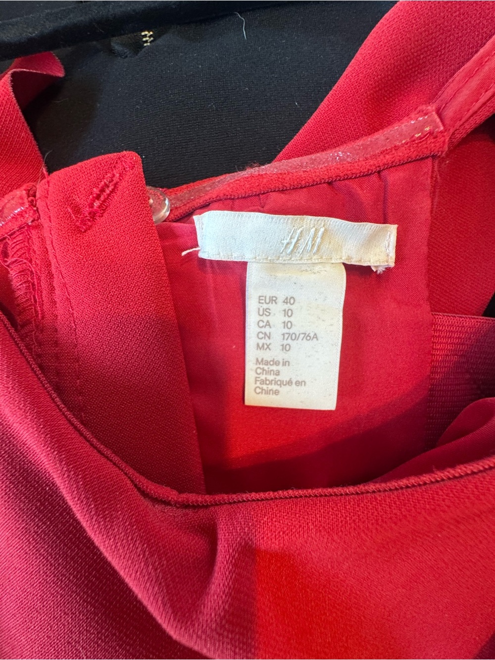 H&M Red Off-the-Shoulder Ruffle Red Dress - Picture 3 of 3